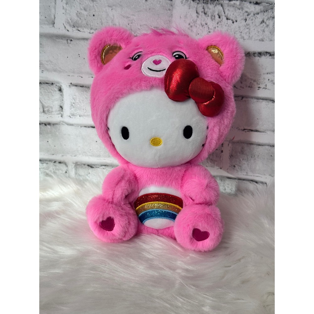 Hello Kitty Care Bears Unlock the‎ Magic Pink Rainbow Plush Toy 2023